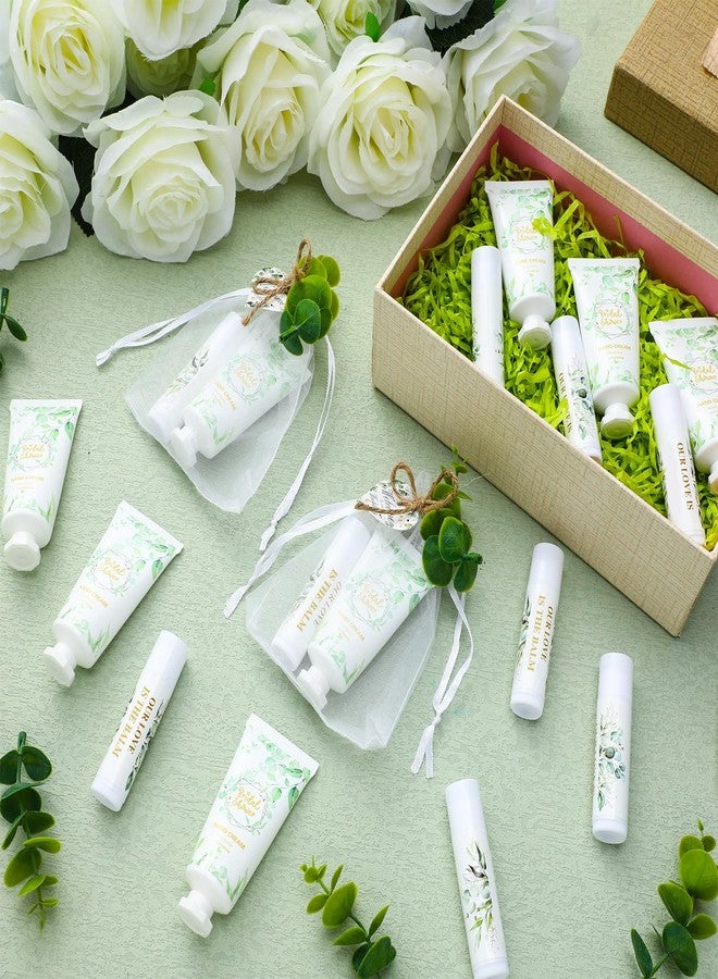 Heigble 50 Set Bridal Shower Favors Bulk Wedding Gifts for Guests Include Lip Balm Wedding Hand Cream Bag and Tag for Bridal Shower Bachelorette Party Decoration(Eucalyptus) - Image 5
